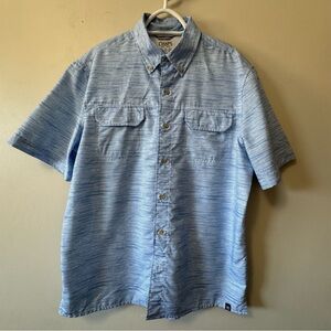 Chaps Light Blue Casual Button Down Shirt